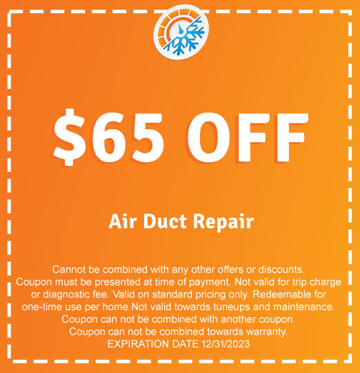 $65 off air duct repair discount